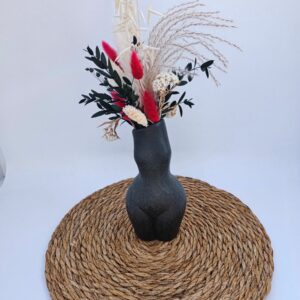 VASE NOIR BUSTE DE FEMME