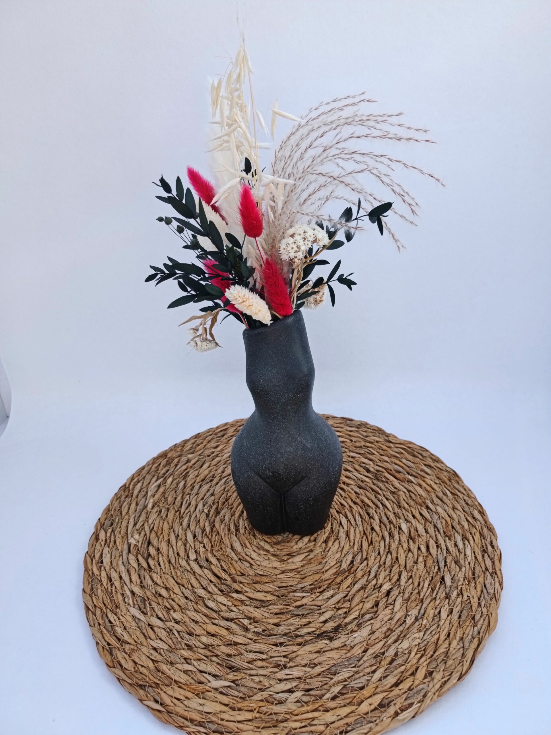 VASE NOIR BUSTE DE FEMME